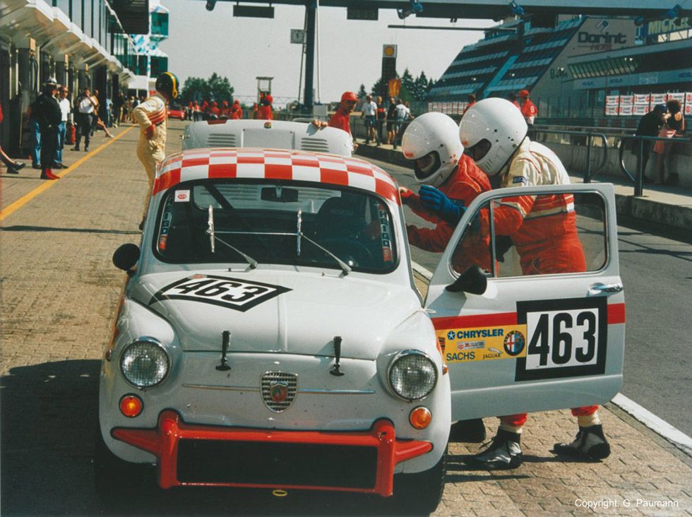 Fiat Abarth 1000 TC Fahrerwechsel Nürburgring1997